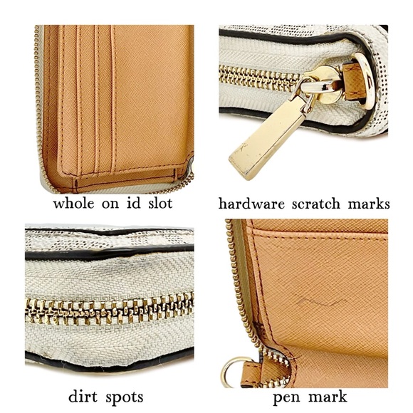 MICHAEL by Michael Kors Frame Out Travel Continental Wallet in Vanilla/Cream - Picture 10 of 10